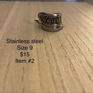 Hand-made spoon ring size 9 Stainless Steel